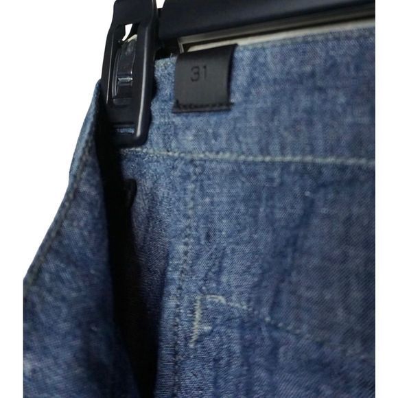 Vince Trouser Pants Chambray Rolled Cropped Women's W31 Denim‎ Rinse Blue - Picture 4 of 9